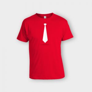 تی شرت قرمز با کراوات